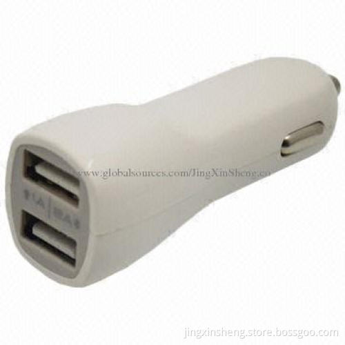 CE Two USB Car Charger for iPad Mini Use with Pretty Look, 12 to 24V DC Input